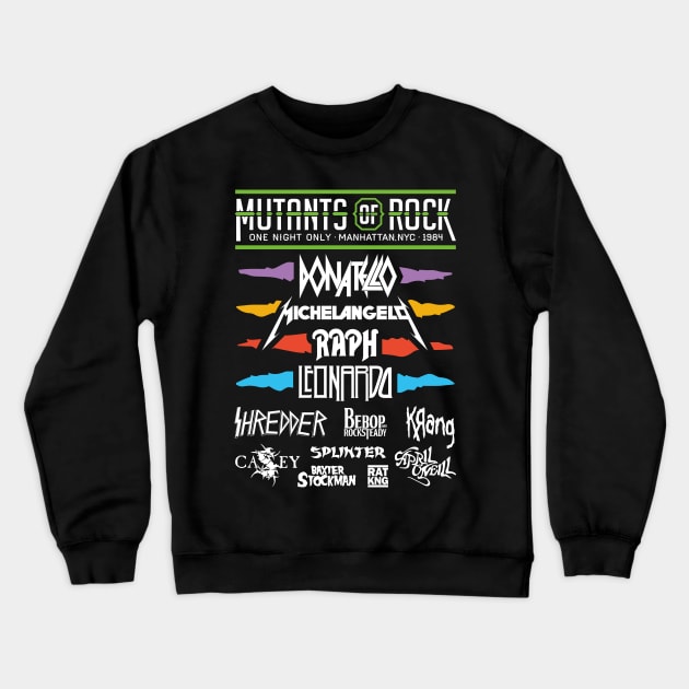 Mutants of Rock - Double Sided Festival Shirt Crewneck Sweatshirt by RetroReview